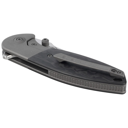 Nóż składany WE Knife Nitro Mini Gray Titanium / Marble Carbon Fiber, Satin CPM 20CV by Peter Carey (WE22015-1)