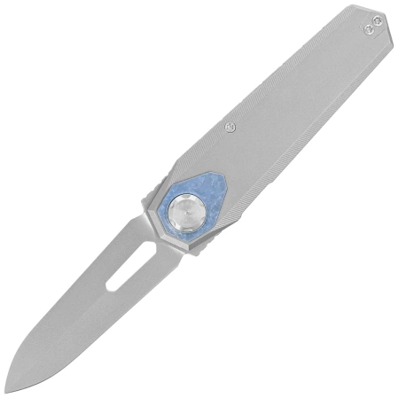 Remette RT-Infinite Power Knife Gray Titanium, Hand Grinding Pearlescent M390 (RTIP-T)