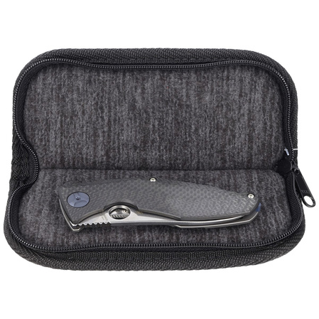 Spyderco Drunken Carbon Fiber / Titanium, Satin CPM-S90V Plain by Dmitry Sinkevich (C235CFTIP)