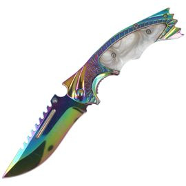 Herbertz CJH Knife Rainbow Titanium/Pearl, Rainbow Titanium 3Cr13MoV (ART000136)