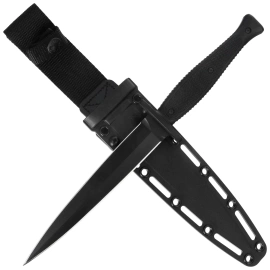 Spartan Blades George Raider Dagger Knife Black G10, Black SK5 by Les George (SBBL3BK)