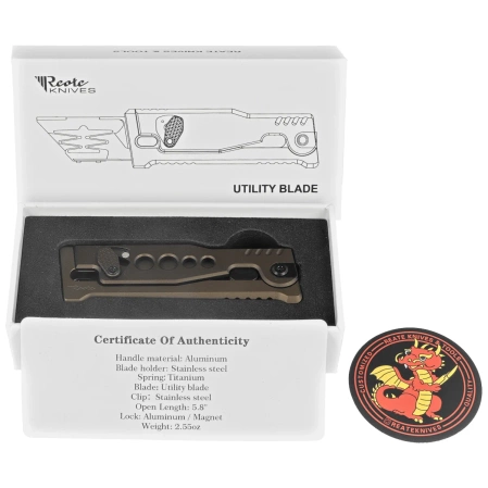 Nóż grawitacyjny OTF Reate EXO-U-V2 Speedhole Bronze, Stainless Steel (EXO-U-V2 SB)