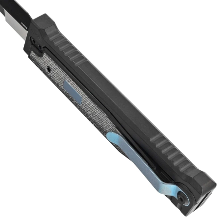 Reate EXO 2.0 D/E Black PVD Titanium / Black Micarta, Black PVD Elmax (EXO BLK.PVD.DE.BKM)