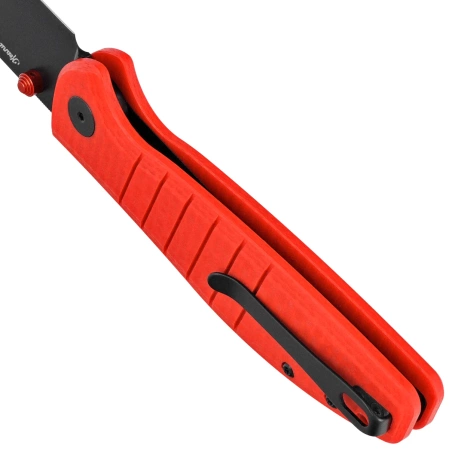 Nóż składany Bestechman Goodboy Red G10, Black PVD D2 by Keanu Alfaro (BMK04L)