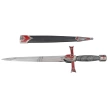 Sztylet Decor Habitat Templar Dagger Burgundy/Black/Silver ABS, Satin Stainless Steel (S3319)