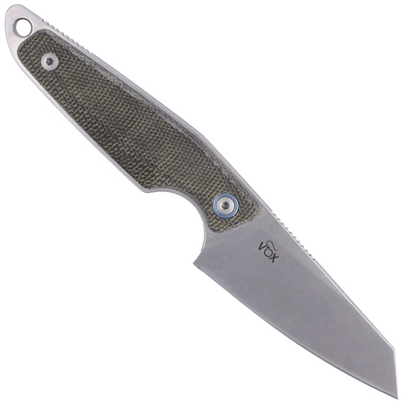 MKM Makro 2 Green Micarta Knife, Stonewashed M390 by Jesper Voxnæs (MKMA02-GC)