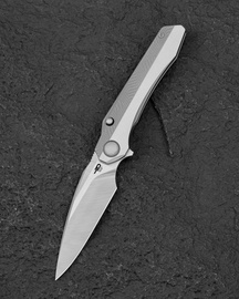 Bestech Wet Nellie Knife Two Tone Gray Titanium, Satin MagnaCut by Kombou (BT2505B)