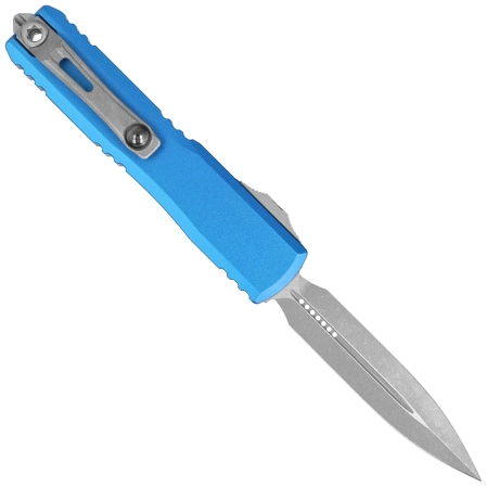 Microtech Ultratech Gen IV D/E OTF Knife Blue Aluminum, Apocalyptic M390MK by Tony Marfione (11224-10APBL)