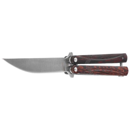 Martinez Albainox Balisong Knife Fine Wood, Satin 3Cr13Mov (02254)