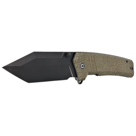 Nóż składany Civivi Bhaltair Green Burlap Micarta, Black 14C28N (C23024-3)