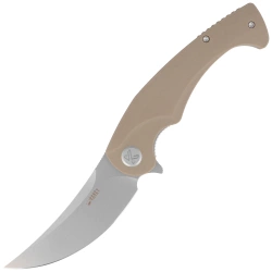 Nóż składany Kubey Scimitar KU173M Tan G10, Bead Blasted 14C28N