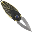 Nóż składany Rike Knife RK Cicada-DG Dark Gray / Gold Titanium, Bead Blasted M390
