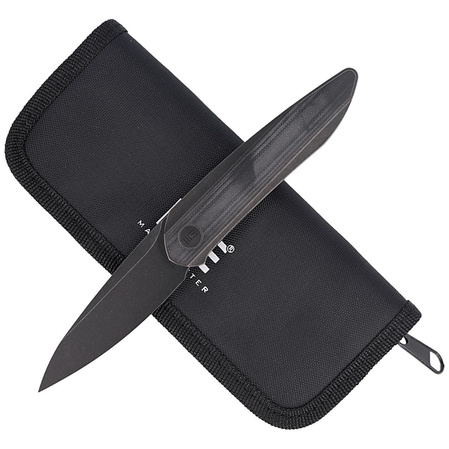 WE Knife Black Void Opus Black Titanium / Black G10, Black Stonewashed CPM 20CV by Justin Lundquist (2010D)