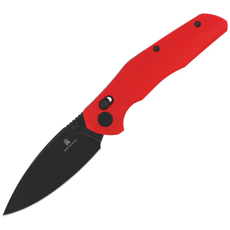 Bestechman Ronan Knife Red G10, Black Titanized Stonewashed 14C28N (BMK02J)