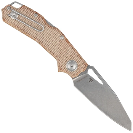 Viper Alfa Knife Natural Canvas Micarta, Stonewashed MagnaCut by Simone Tonolli (V6022CN)