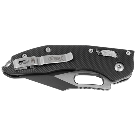 Microtech Stitch Ram-Lok S/E Knife Fluted Black Aluminum, Black M390MK by Borka Blades and Tony Marfione (169RL-1FL)