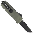 Tekto A5 Spry Mini T/E OD Green Aluminum OTF Knife, Black CPM S35VN