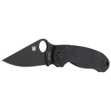 Spyderco Para 3 G-10 Black / Black Blade PlainEdge Knife (C223GPBK)