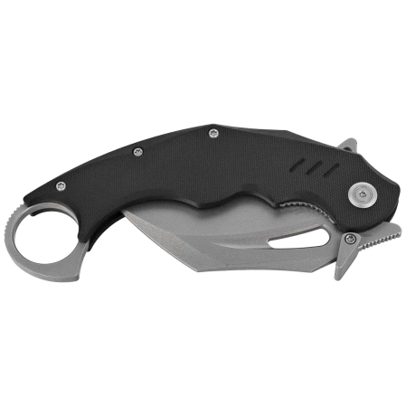 Kubey Wrath Knife Black G10, Beadblasted 14C26N by MUZI Design (KU261A)