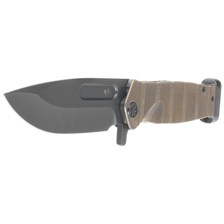 Nóż składany Medford USMC FF Bronze Titanium, Black DLC HW/Clip, Black DLC S45VN by Greg Medford (MK2044PQ-36A1-TPCP-PP)
