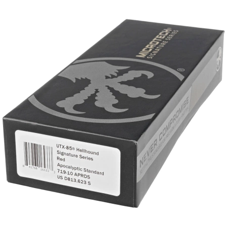 Nóż automatyczny OTF Microtech UTX-85 Hellhound T/E Signature Red Aluminium, Apocalyptic M390 (719-10APRDS)