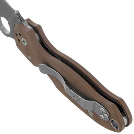 Nóż składany Spyderco Para 3 Sprint Run Brown G10, Satin CPM 15V by Sal i Eric Glesser (C223GPBN15V)