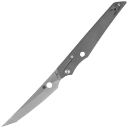 Spyderco Cobol Knife Gray Titanium, Satin M390 by Paul Alexander (C273TIP)