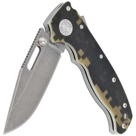 Demko AD20.5 Clip Point Knife Digi Camo G10, Stonewashed CPM 3V by Andrew Demko (205-3V-CPDC)