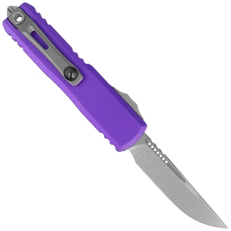 Microtech UTX-85 Gen IV S/E OTF Knife Purple Aluminum, Stonewashed M390MK by Tony Marfione (12314-10PU)