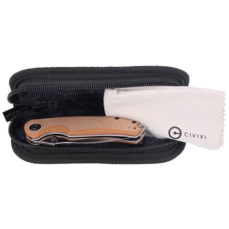 CIVIVI Knife Pintail Brown Micarta, Satin Finish (C2020A)