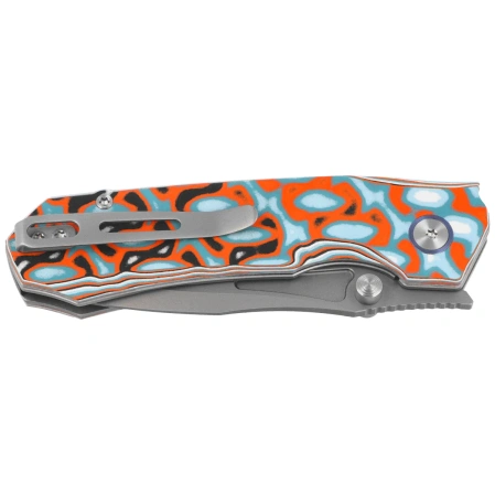 Remette RT-Rhino Knife Blue/Orange G10, Beadblasted D2 (RNGD261)