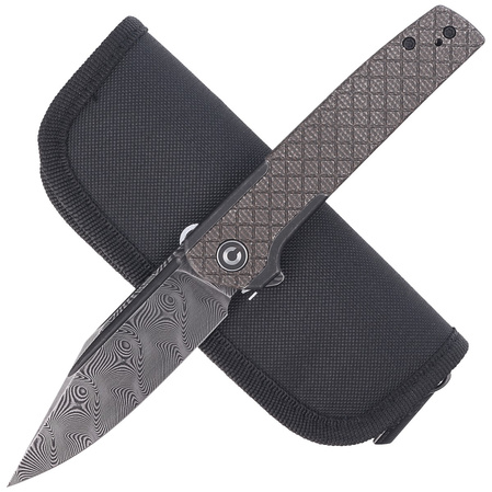 Civivi Knife Cachet Dark Green Micarta, Damascus (C20041B-DS1)