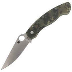 Spyderco Military G-10 Camo PlainEdge Knife (C36GPCMO)