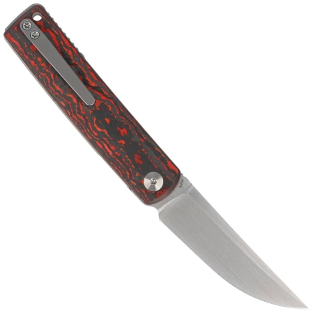 Reate Bushido Knife Titanium/Lava Flow Fat Carbon, Hand Satin M390