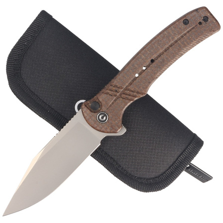 CIVIVI Cogent Brown Micarta, Bead Blasted (C20038D-6)