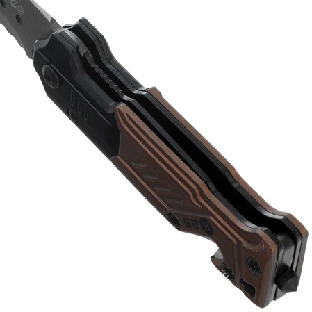 K25 RK-19652 Folding Neck Knife Rubbered Black / Coyote Aluminum, Titanium 7Cr17MoV