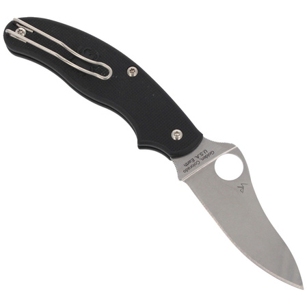 Spyderco UK Penknife Drop Point Knife Black FRN, Satin CTS BD1N by Sal Glesser (C94PBK3)