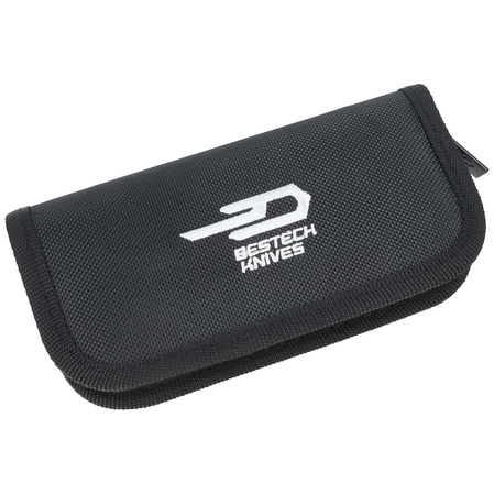 Nóż składany Bestech Ascot Black Carbon Fiber/G10 Lightburl Wood, Satin 14C28N (BG19D)