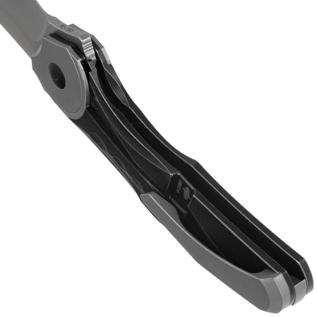 Bestech Excentric Knife Black Stonewashed Titanium, Bead Blasted M390 by Kombou and TNT Knives (BT2412A)