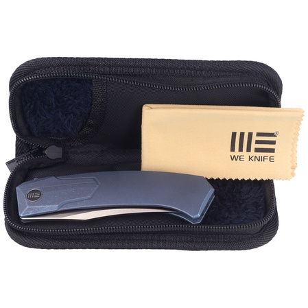 WE Knife Shuddan Blue Titanium, Satin Finish CPM 20CV by Rafal Brzeski (WE21015-2)