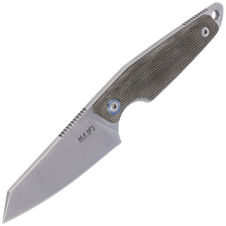 MKM Makro 2 Green Micarta Knife, Stonewashed M390 by Jesper Voxnæs (MKMA02-GC)