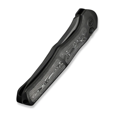 Nóż składany WeKnife 702XI LE No 087/150 Black Integral Titanium/Aluminum Foil Carbon Fiber, Black Stonewashed M390 (WE07B-2)