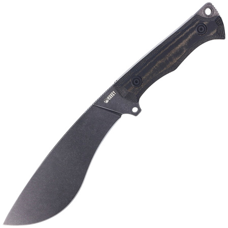 Kubey Knife Destroyer Kukri, Black Micarta, Dark Stonewashed (KU241D)