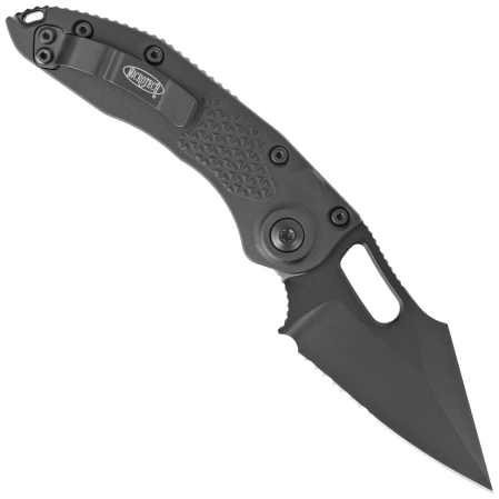 Microtech Stitch-A S/E Black Aluminum, Black DLC P/S by Borka Blades and Tony Marfione (169-2T)