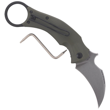 Nóż składany FOX Karambit Black Bird by Bastinelli G10 OD Green, Stone Washed (FX-591 ODSW)