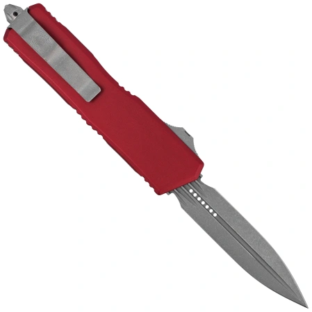 Nóż automatyczny OTF Microtech Scarab II Gen III Executive D/E Merlot Aluminium, Apocalyptic M390MK by Tony Marfione (1175-10APMR)