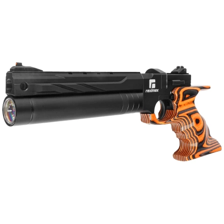 Reximex RPA Orange Laminated 4.5mm PCP Air Pistol with Regulator
