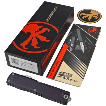 Microtech Ultratech Gen IV D/E OTF Knife Graphite Aluminum, Stonewashed M390MK by Tony Marfione (11224-10GP)