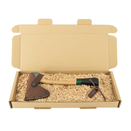 Adler Scout Hatchet Black / Green Ash Wood, C60 Carbon Steel (280.0E030A012)