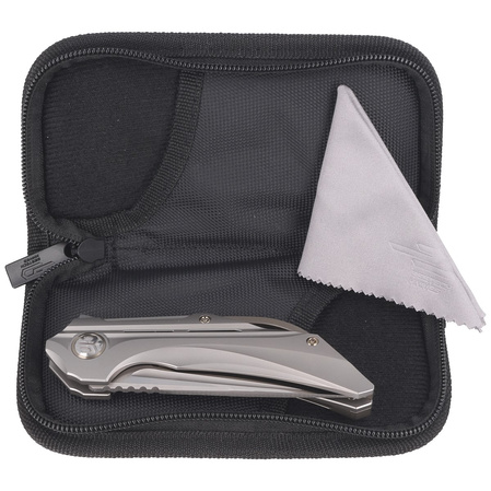 Nóż składany Bestech Vigil Gray Titanium, Satin M390 by Kombou (BT2201A)